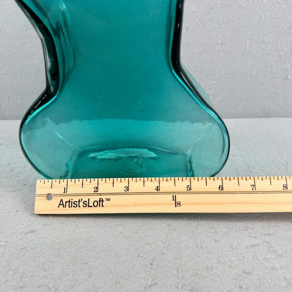 Blenko‎ 9616L Puzzle Vase Matt Carter Antique Green Large Interlocking